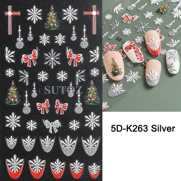 Winter Christmas Nail Art Stickers #2