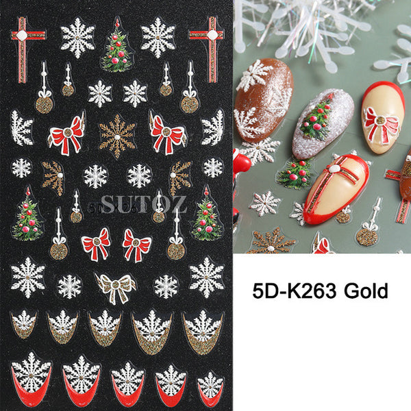 Winter Christmas Nail Art Stickers #2