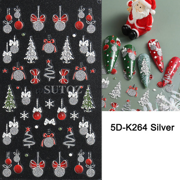 Winter Christmas Nail Art Stickers #2