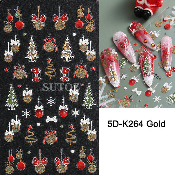 Winter Christmas Nail Art Stickers #2