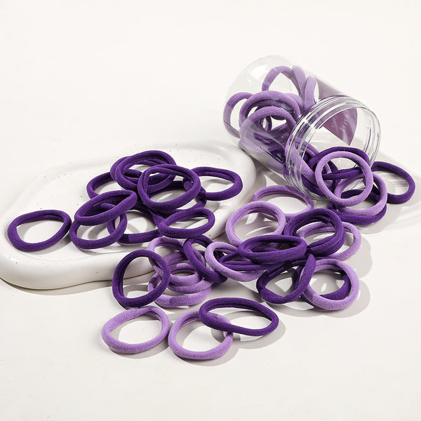 50pcs Gradient Color Seamless Hair Ties
