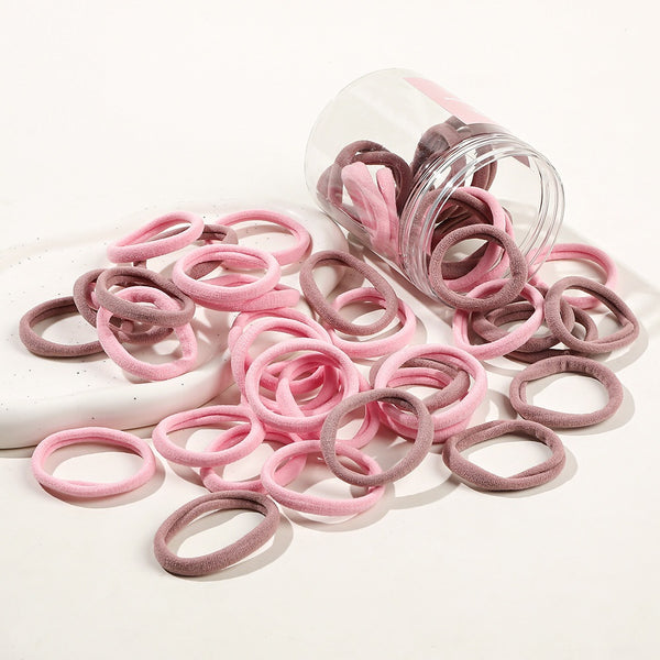 50pcs Gradient Color Seamless Hair Ties