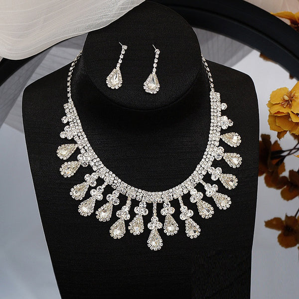 Luxury Diamante Necklace Set 014