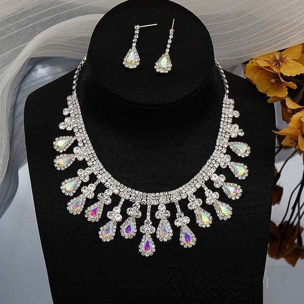 Luxury Diamante Necklace Set 014