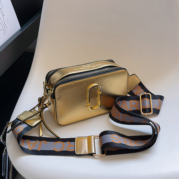 Metallic MJ Camera Bag With Wide Shoulder Strap