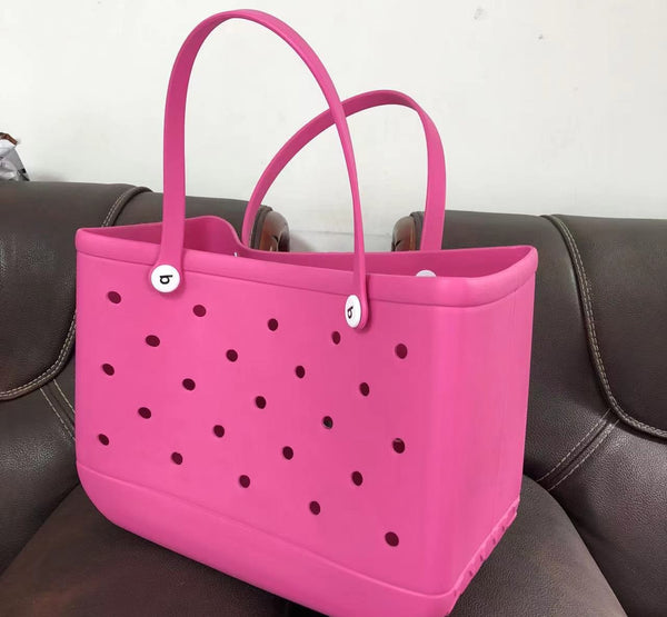 PVC Basket Medium Beach Bag