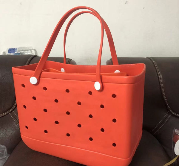 PVC Basket Medium Beach Bag