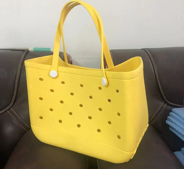 PVC Basket Medium Beach Bag
