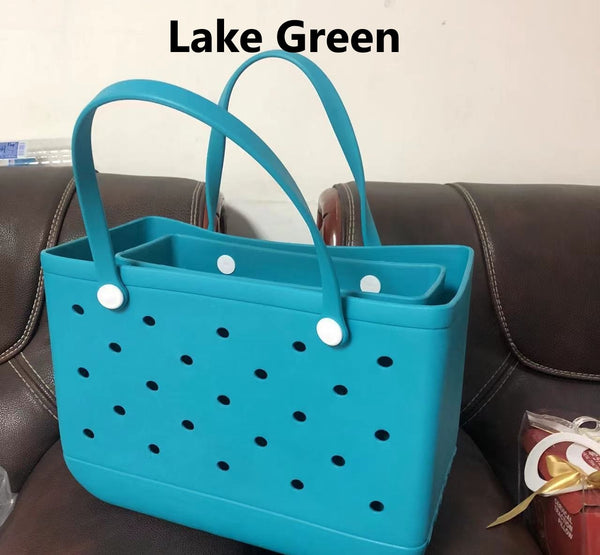 PVC Basket Medium Beach Bag
