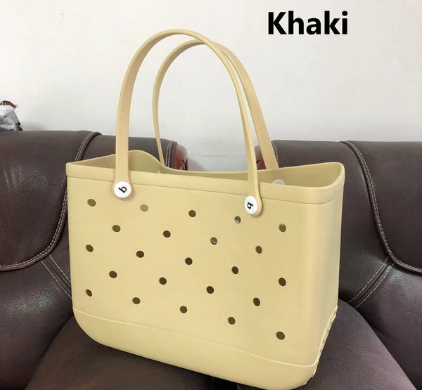 PVC Basket Medium Beach Bag