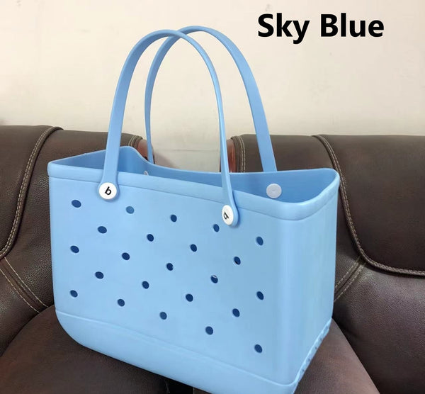 PVC Basket Medium Beach Bag