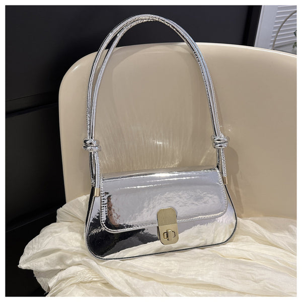 Retro Metallic Adjustable Strap Shoulder Bag