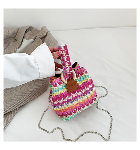 Boho Woven Bucket Bag WJ9024