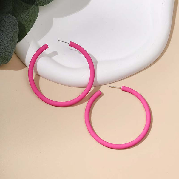 Bright C Shaped Hoop Earrings