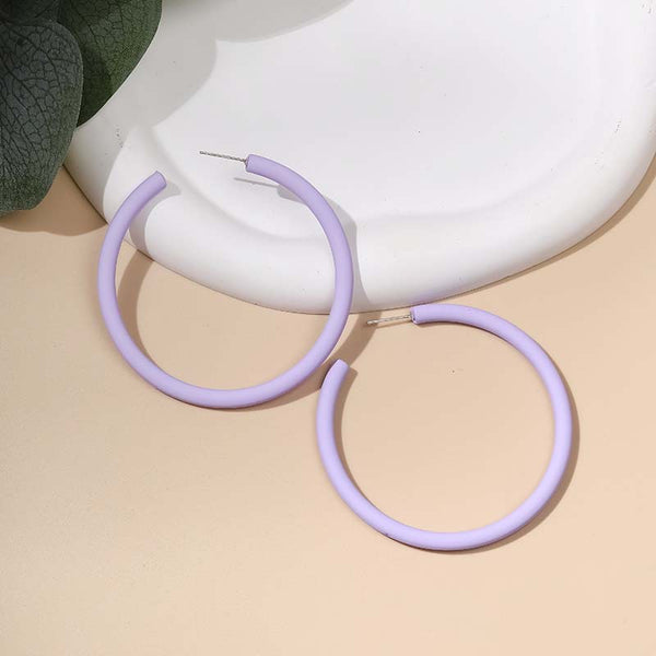Bright C Shaped Hoop Earrings