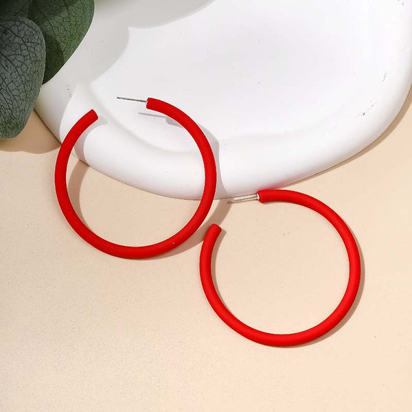 Bright C Shaped Hoop Earrings