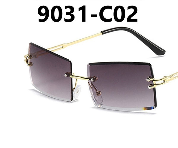 Frameless Rectangular Sunglasses