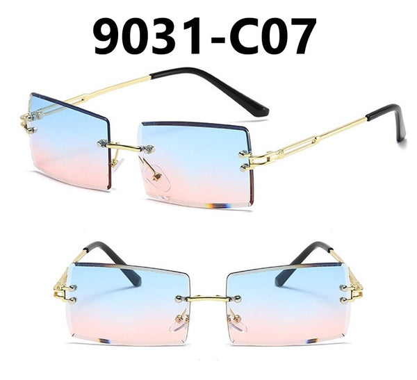 Frameless Rectangular Sunglasses