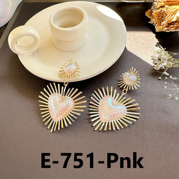 Heart Design Earrings E-751