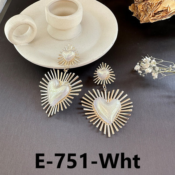 Heart Design Earrings E-751