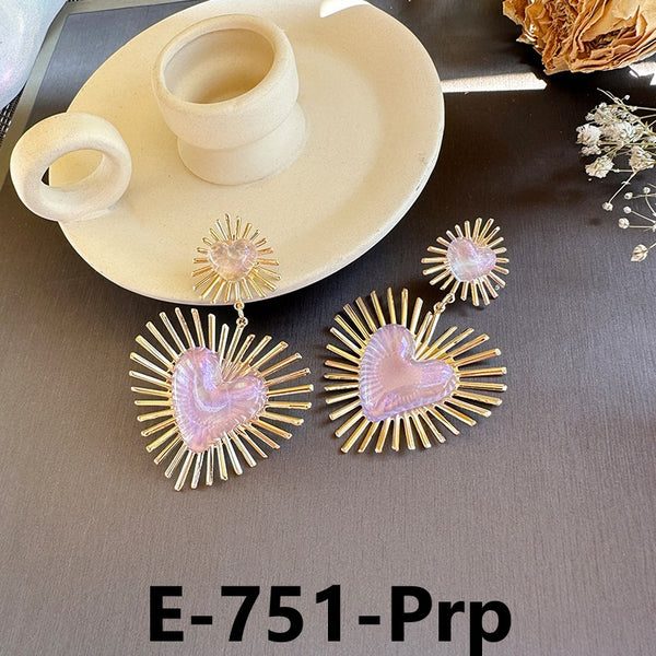 Heart Design Earrings E-751