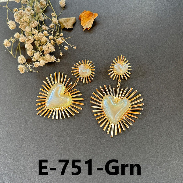 Heart Design Earrings E-751