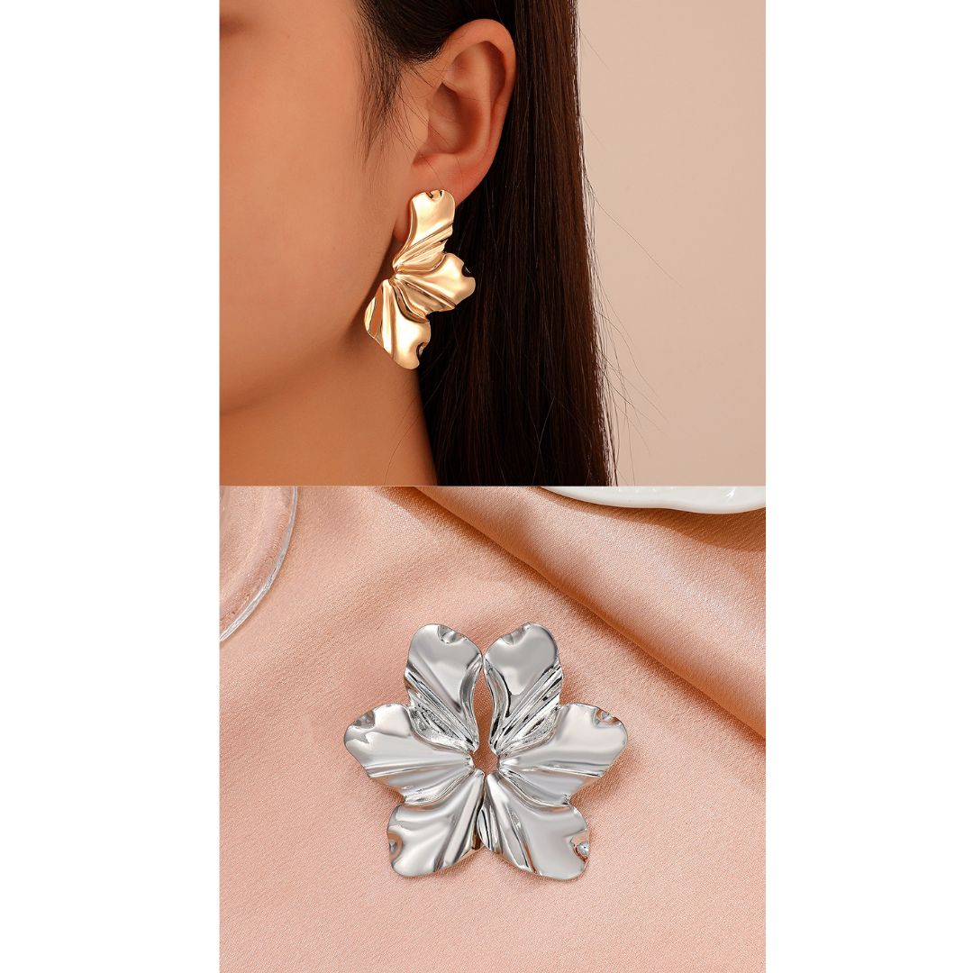 Irregular Petal Earrings K7549