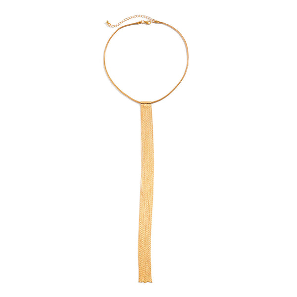 Long Woven Clavicle Necklace JS05607