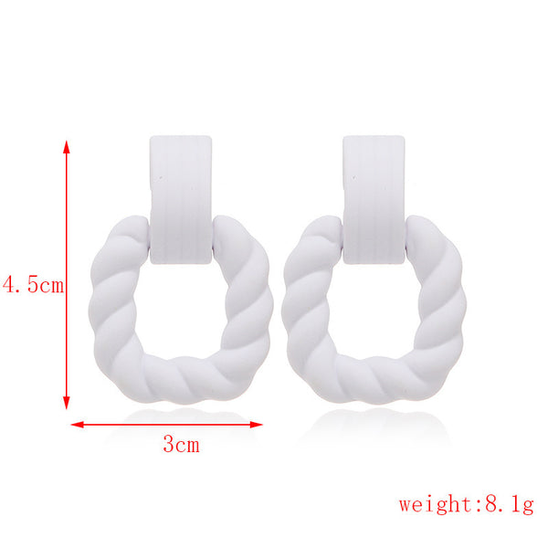 Matte Candy Colored Acrylic Earrings