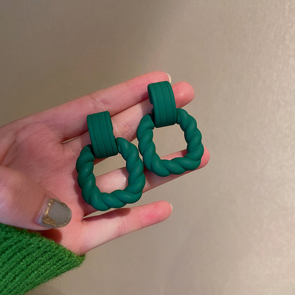 Matte Candy Colored Acrylic Earrings