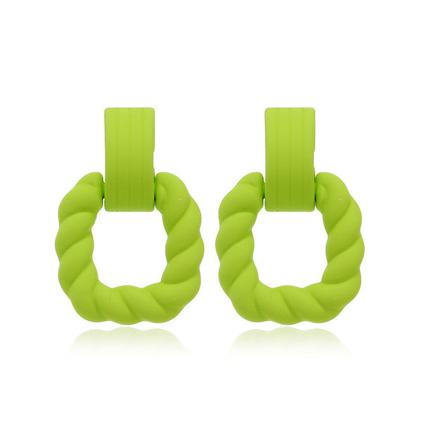 Matte Candy Colored Acrylic Earrings