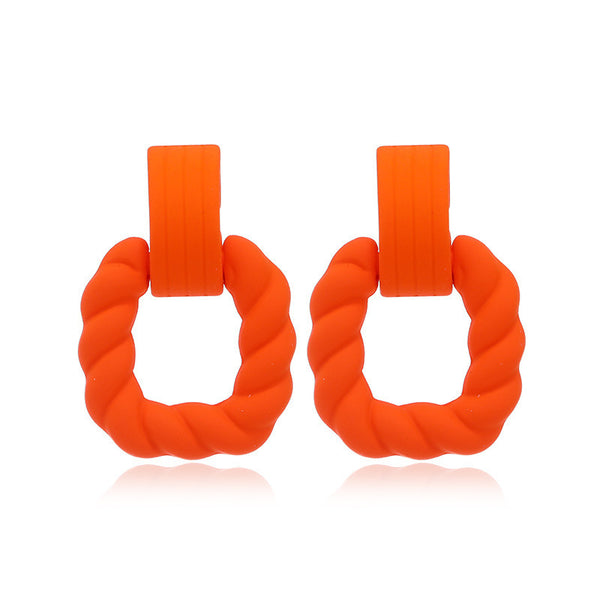 Matte Candy Colored Acrylic Earrings