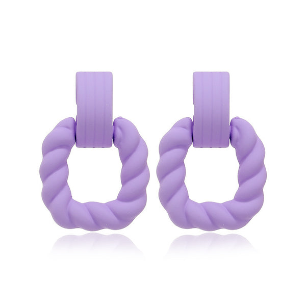 Matte Candy Colored Acrylic Earrings