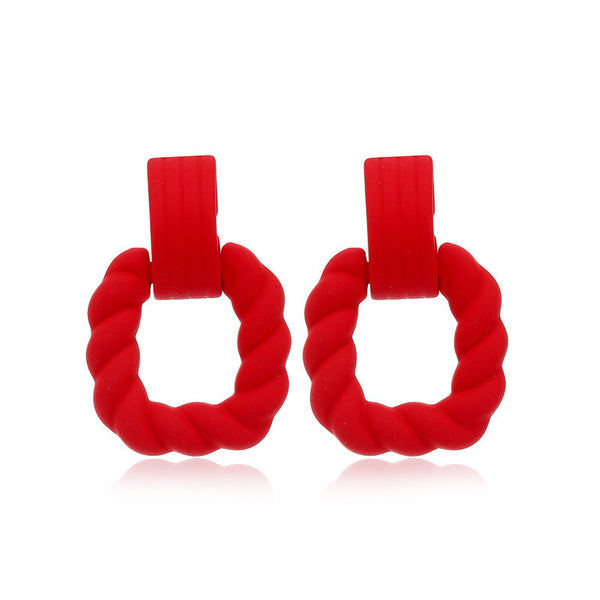 Matte Candy Colored Acrylic Earrings