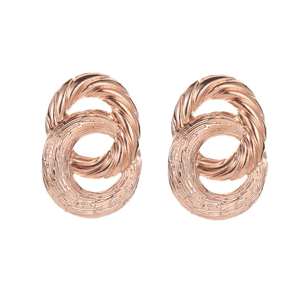 Metal Circle Twist Earrings