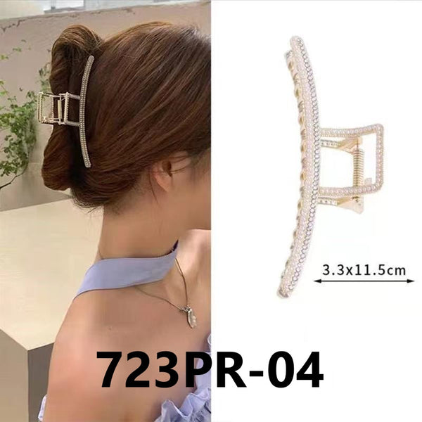 Rhinestones and Pearl Hair Clamps