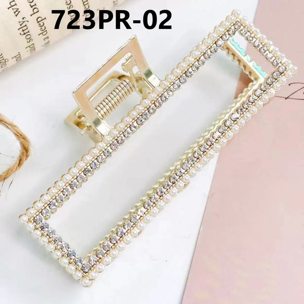 Rhinestones and Pearl Hair Clamps