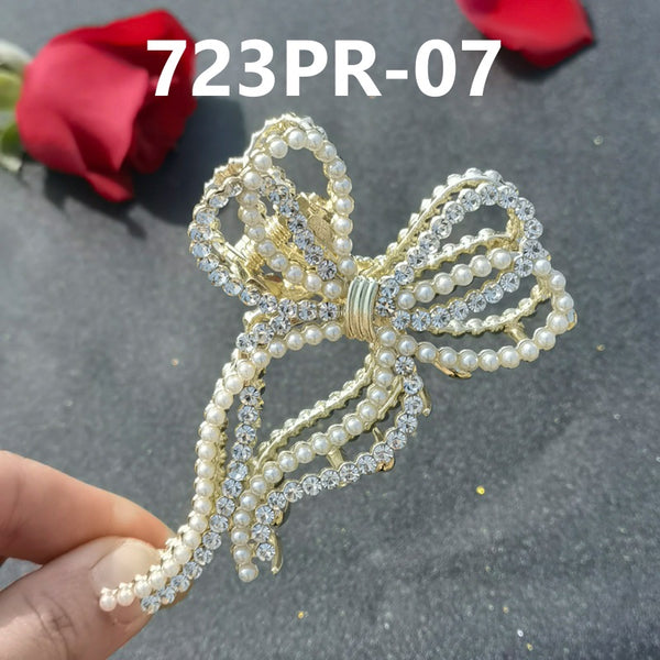 Rhinestones and Pearl Hair Clamps