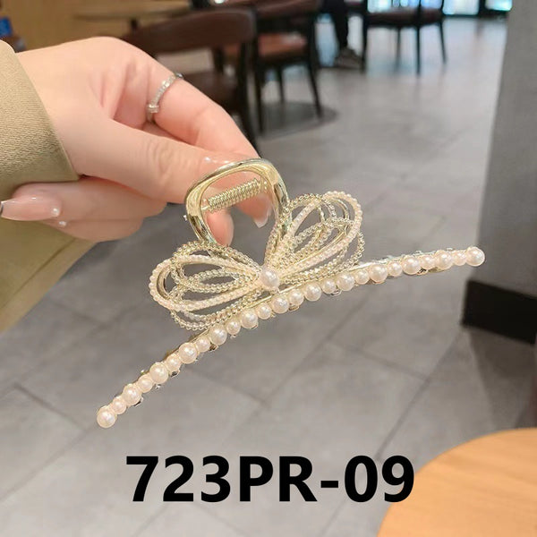 Rhinestones and Pearl Hair Clamps