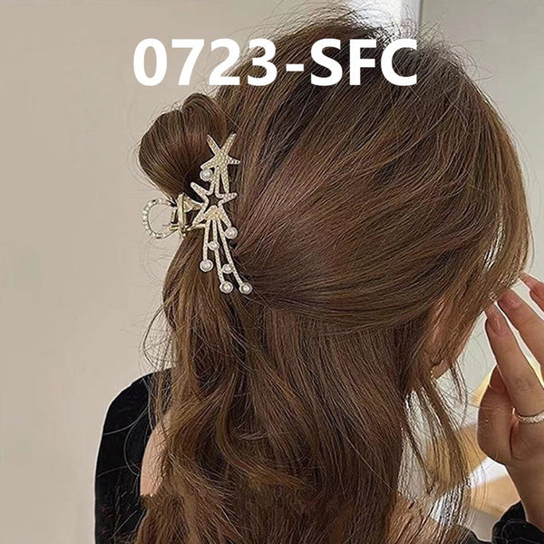 Rhinestones and Pearl Hair Clamps