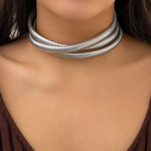 Thick Layered Choker Necklace JS05525