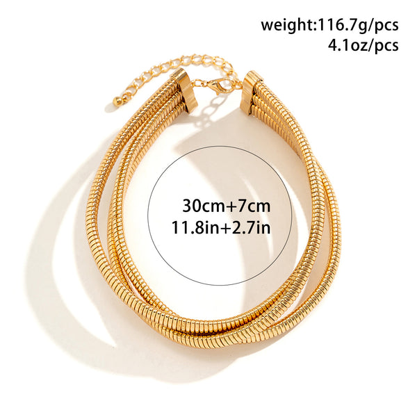 Thick Layered Choker Necklace JS05525