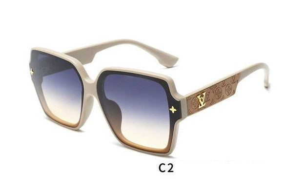 Large Frame Trendy LV Sunglasses 8052 C