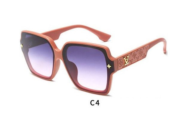 Large Frame Trendy LV Sunglasses 8052 C