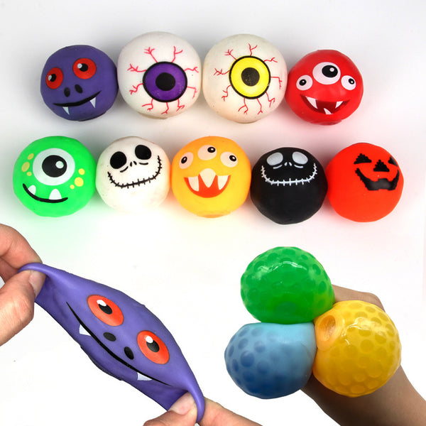 Halloween Sensory Stress Squishy Balls Pack of 3pcs