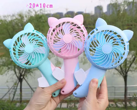 Hand Cranked Cat Portable Fans