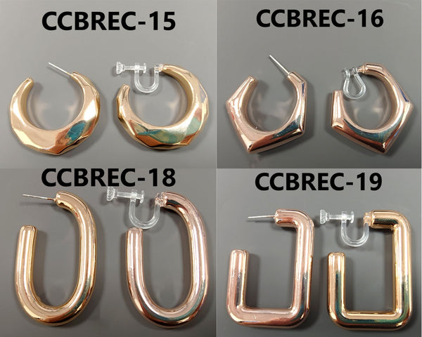 C Shaped Clip On Earrings 1