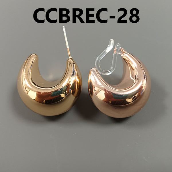 C Shaped Clip On Earrings 1