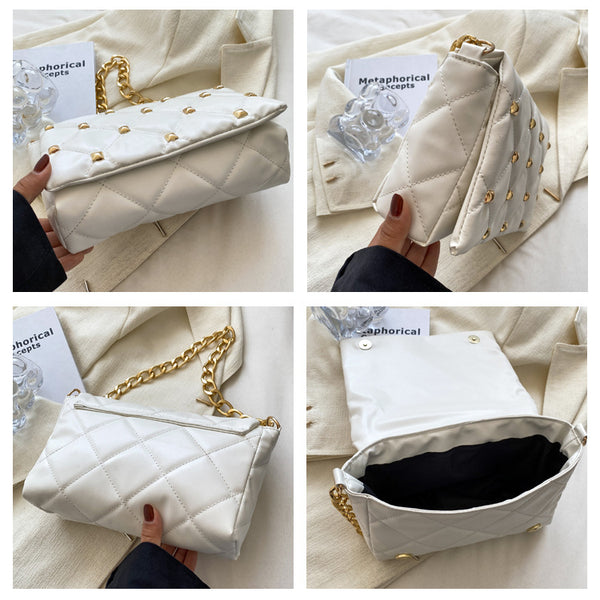 Studded Quilted Colorful Sidebags