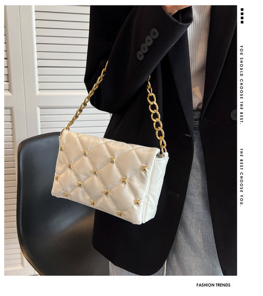 Studded Quilted Colorful Sidebags